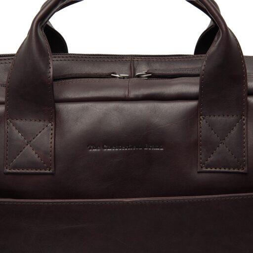 The Chesterfield Brand Kožená byznys taška Frazer C40.109401 hnědá logo