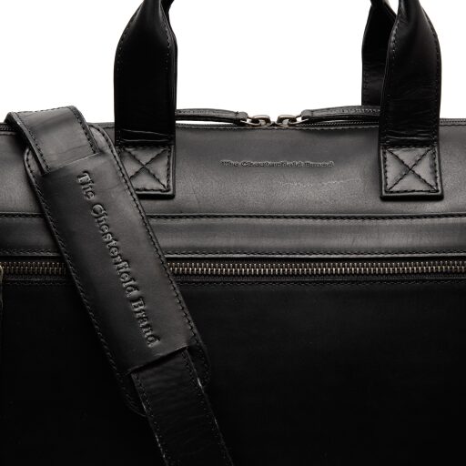 The Chesterfield Brand Kožená taška přes rameno na notebook Levanto C40.109100 černá