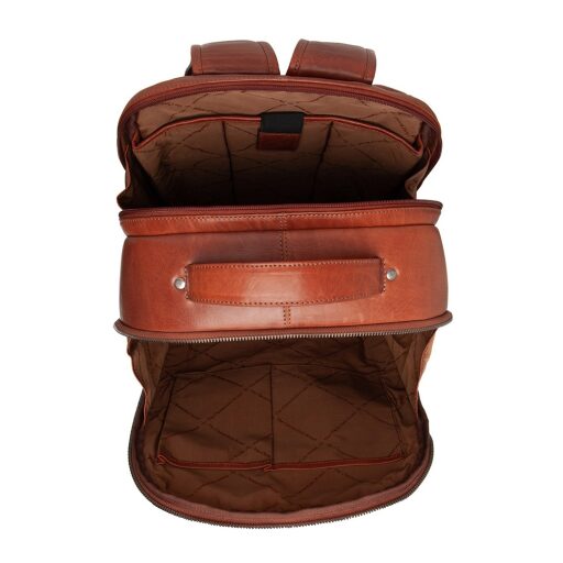 The Chesterfield Brand Pánský kožený batoh na notebook 15" Maggiore C58.034131 koňakový přihrádky