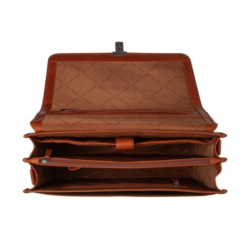 The Chesterfield Brand Kožená aktovka na notebook Glenwood C40.109631 koňaková