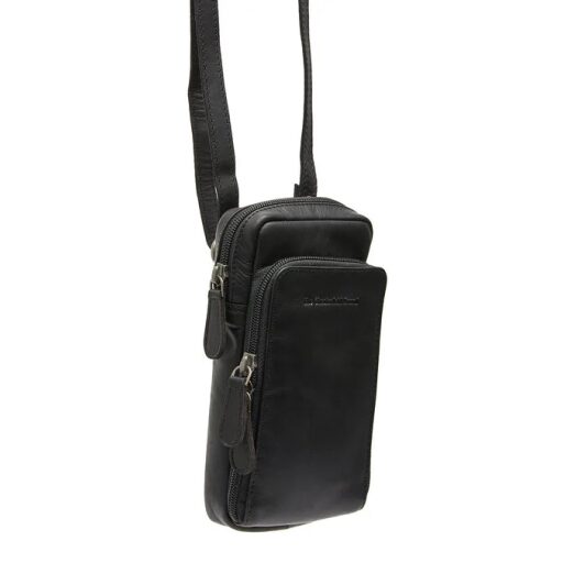 The Chesterfield Brand Kožená crossbody kabelka na mobil Valdes C48.132500 černá