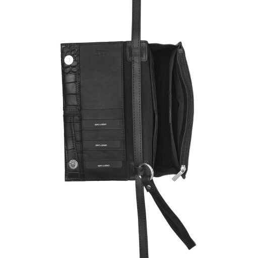 BURKELY Crossbody kabelka na mobil Cool Colbie 1000859.29.10 černá otevřená
