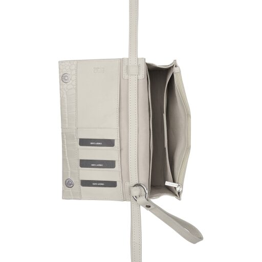 BURKELY Crossbody kabelka na mobil Cool Colbie 1000859.29.12 světle šedá otevřená