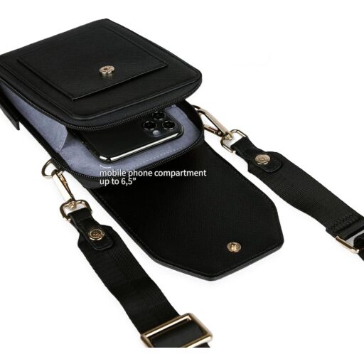 Bugatti Dámská crossbody kabelka ELLA 496636S01 černá otevřená