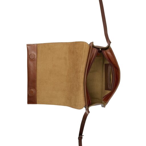 BURKELY dámská crossbody kabelka Fine Florence 1001703.34.23 hnědá otevřená