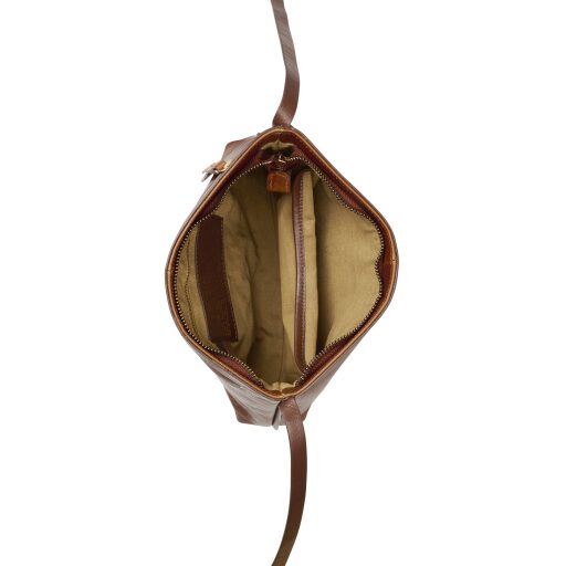 BURKELY dámská crossbody kabelka Fine Florence 1001705.34.23 hnědá otevřená