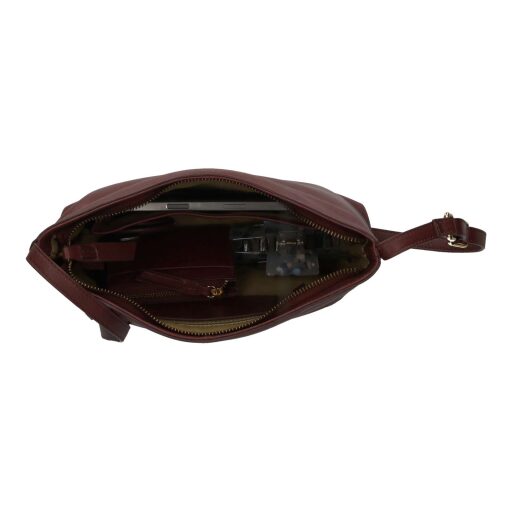 BURKELY dámská crossbody kabelka Fine Florence 1001705.34.51 burgundy otevřená