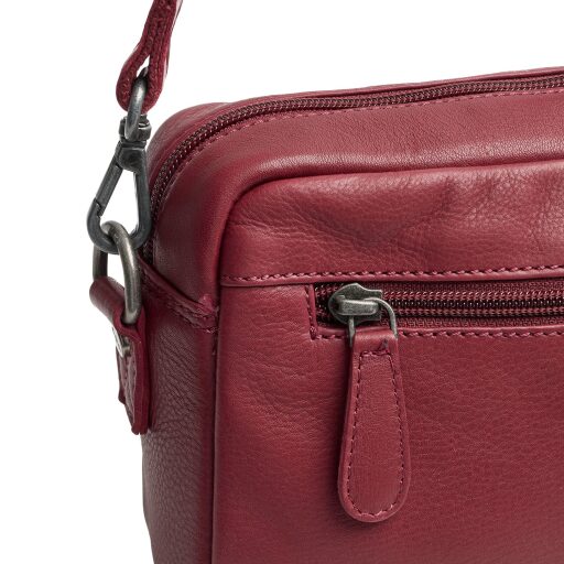 The Chesterfield Brand Dámská kabelka přes rameno Liora C48.142018 vínově červená zadní přihrádka