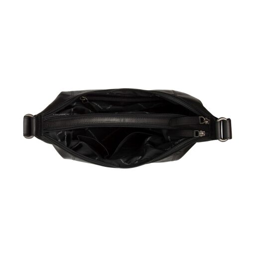 The Chesterfield Brand Kožená kabelka přes rameno / crossbody Arlette C48.129200 černá - otevřené přihrádky