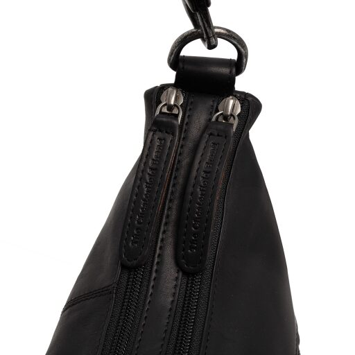 Dámská kožená kabelka crossbody The Chesterfield Brand Marle C48.129700 černá - dvě hlavní přihrádky na zip