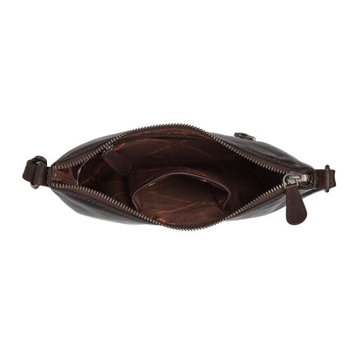 Kožená kabelka přes rameno The Chesterfield Brand Redding hnědá C48.130701 - otevřená