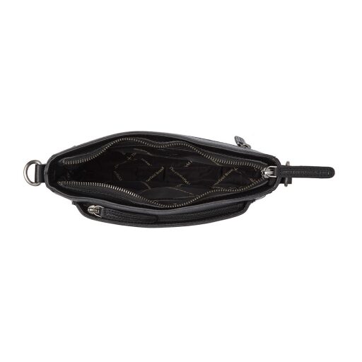 The Chesterfield Brand Dámská kožená kabelka přes rameno Sicilia C48.130600 černá s otevřenou zipovou přihrádkou