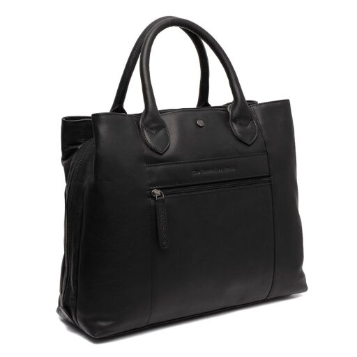 Dámská kožená business kabelka do ruky i přes rameno The Chesterfield Brand Passau C48.129800 černá - zadní strana