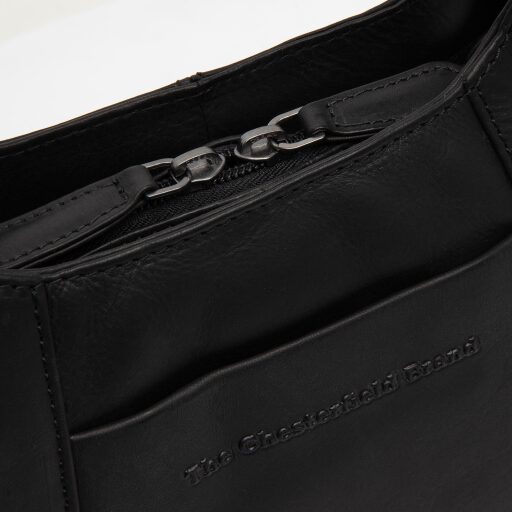 The Chesterfield Brand Dámská kožená kabelka do ruky i přes rameno Lunera C48.140000 černá logo