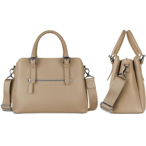 Bugatti kožená kabelka Elsa 49461354 béžová zadní a boční náhled