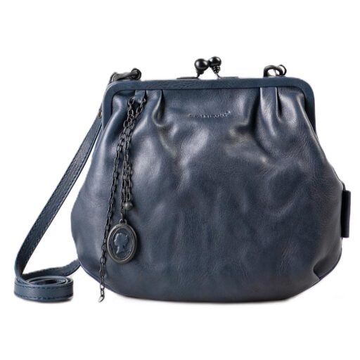 aunts & uncles Dámská kožená kabelka s vintage přívěskem Grandma´s Luxury Club Mrs. Fortune Cookie 40372-114 modrá