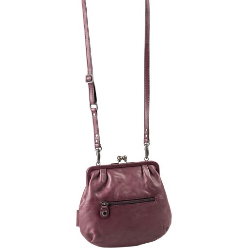 aunts & uncles Dámská kožená kabelka s vintage přívěskem Grandma´s Luxury Club Mrs. Fortune Cookie 40372-168 vínově červená zadní strana