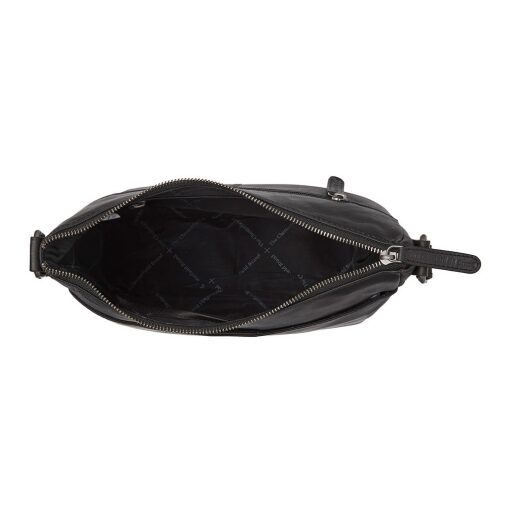 Dámská kožená crossbody kabelka / taška přes rameno The Chesterfield Brand Henderson černá C48.130900 - otevřená