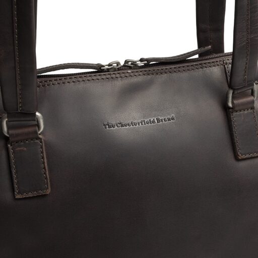 The Chesterfield Brand Dámská kožená kabelka Isara C40.111001 hnědá logo