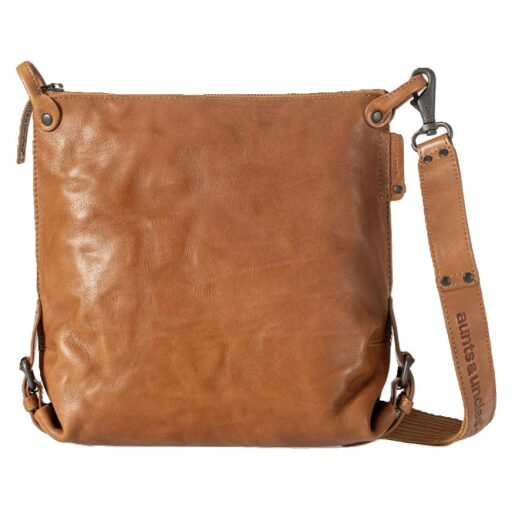 aunts & uncles kožená kabelka přes rameno Grandma´s Luxury Club Mrs. Raisin Cookie 40349-1 koňaková