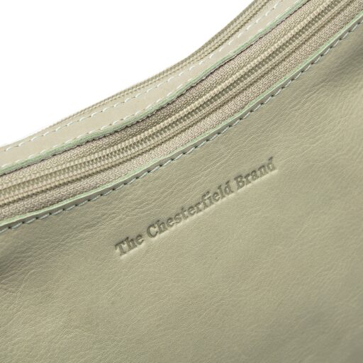 The Chesterfield Brand Dámská kožená kabelka přes rameno Irving C.48.137103 ocean blue logo