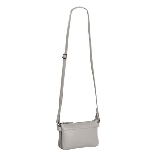 DANIEL RAY kožená kabelka přes rameno Port Pirie DRL16.1617.59 světle šedá
