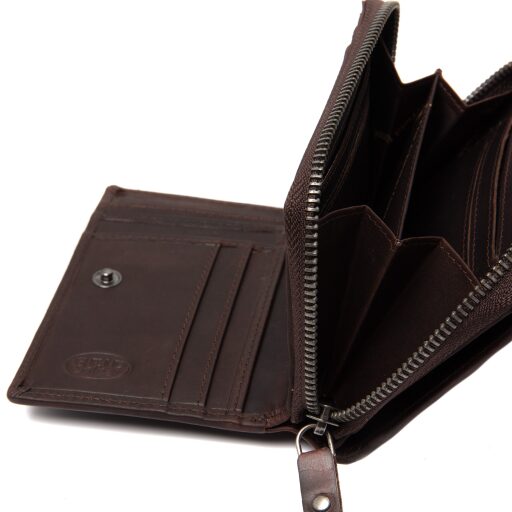 The Chesterfield Brand Dámská kožená peněženka RFID Dalma hnědá C08.050101 - sloty na karty a přihrádka na mince