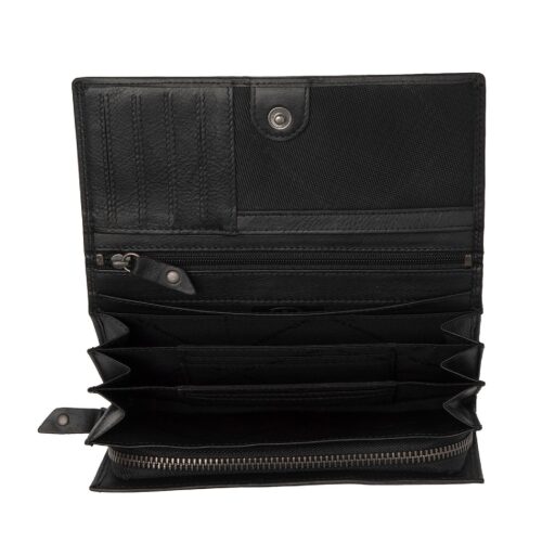 The Chesterfield Brand dámská kožená peněženka RFID Arvento C08.054700 černá otevřená