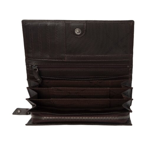 The Chesterfield Brand dámská kožená peněženka RFID Arvento C08.054701 hnědá otevřená