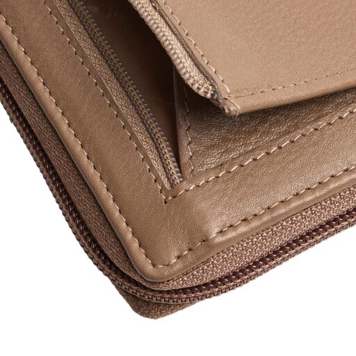 The Chesterfield Brand Dámská kožená peněženka RFID Mirelle béžová detail