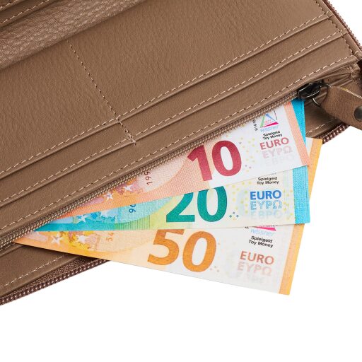 The Chesterfield Brand Dámská kožená peněženka RFID Mirelle béžová na bankovky