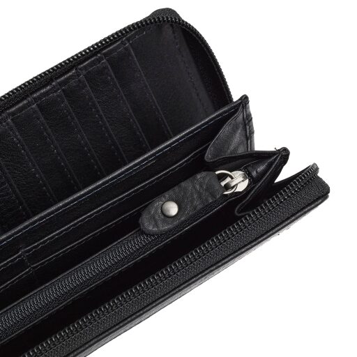 The Chesterfield Brand Dámská kožená peněženka RFID Mirelle černá přihrádka na mince
