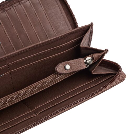 The Chesterfield Brand Dámská kožená peněženka RFID Mirelle hnědá na mince