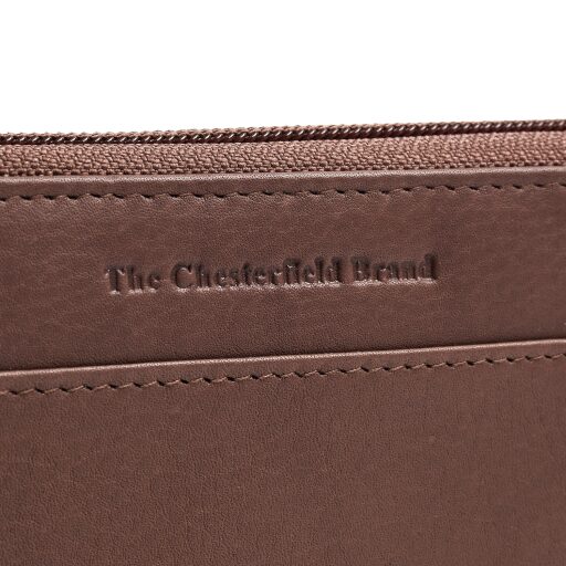 The Chesterfield Brand Dámská kožená peněženka RFID Mirelle hnědá logo