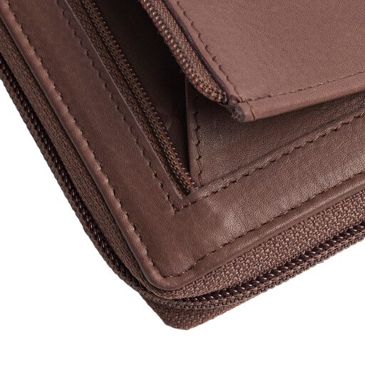 The Chesterfield Brand Dámská kožená peněženka RFID Mirelle hnědá detail