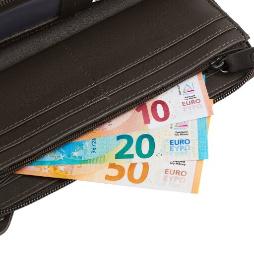 The Chesterfield Brand Dámská kožená peněženka RFID Mirelle tmavě šedá na bankovky