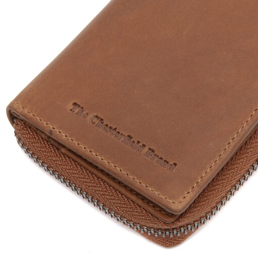Dámská kožená peněženka RFID Osum C08.052031 koňaková logo
