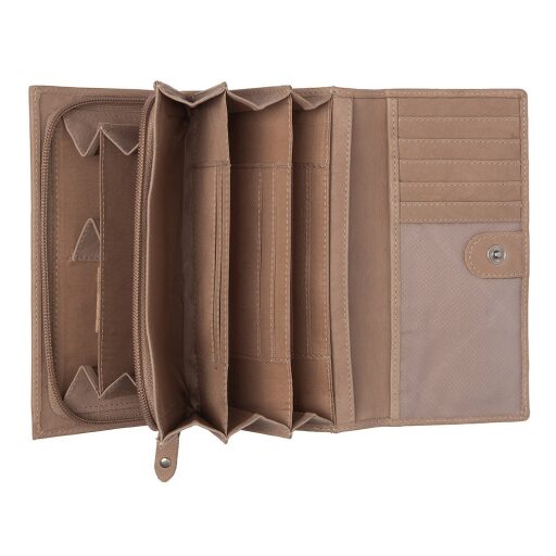 The Chesterfield Brand Dámská kožená peněženka RFID Valetta C08.062639 béžová otevřená