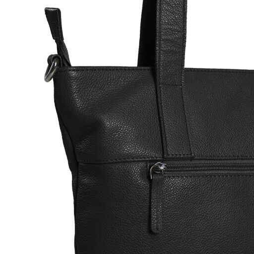DANIEL RAY dámská kožená shopper kabelka Ulverstone DRL18.1593.00 černá zadní přihrádka