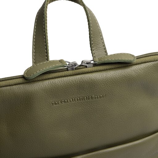 The Chesterfield Brand dámský kožený batoh do města Elara C58.034802 olivový logo