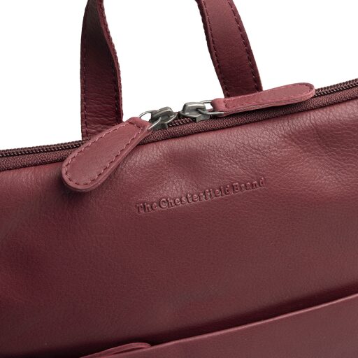 The Chesterfield Brand dámský kožený batoh do města Elara C58.034818 vínově červený logo