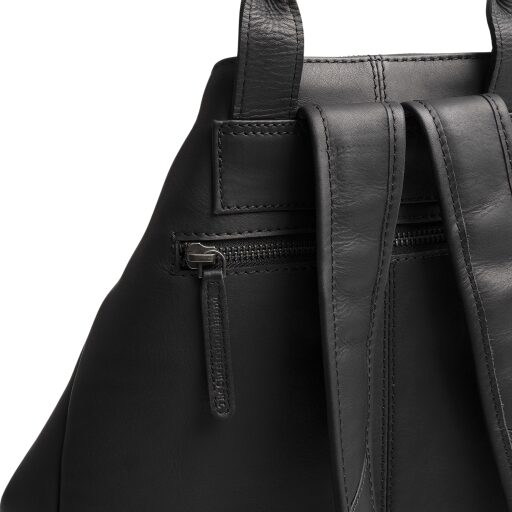 The Chesterfield Brand Dámský kožený batoh do města Manchester C58.014100 černá zadní přihrádka