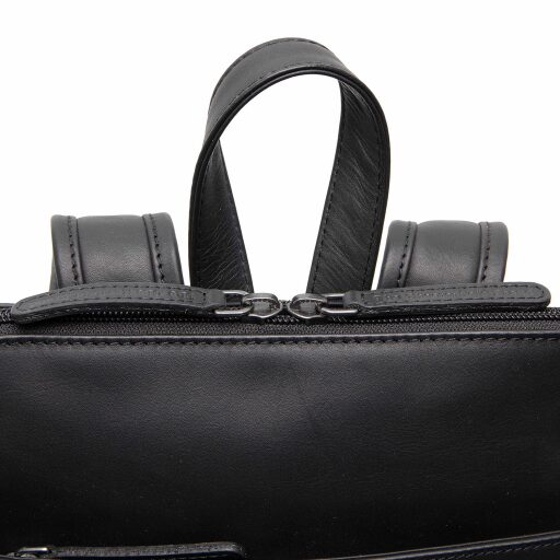 The Chesterfield Brand Dámský kožený batůžek Tigris C58.034500 černý detail zip