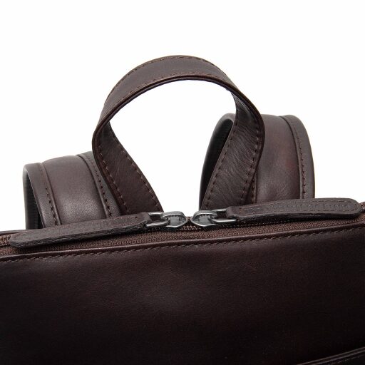 The Chesterfield Brand Dámský kožený batůžek Tigris C58.034501 hnědý dvoucestný zip