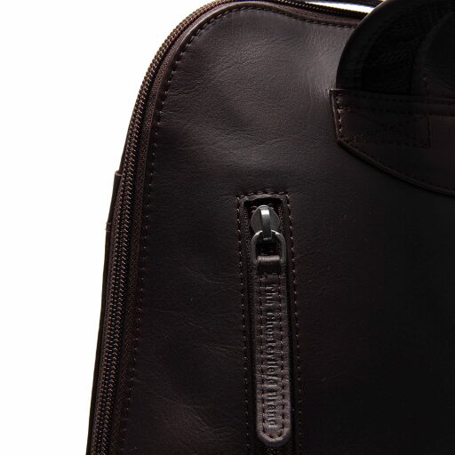 The Chesterfield Brand Dámský kožený batůžek Tigris C58.034501 hnědý detail zadní přihrádka