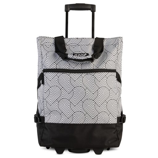 PUNTA wheel Nákupní taška na kolečkách 10008-2001 černo-bílá