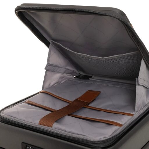 The Chesterfield Brand Kabinový kufr na notebook C21.600138 Zuna+ tmavě šedý přední přihrádka