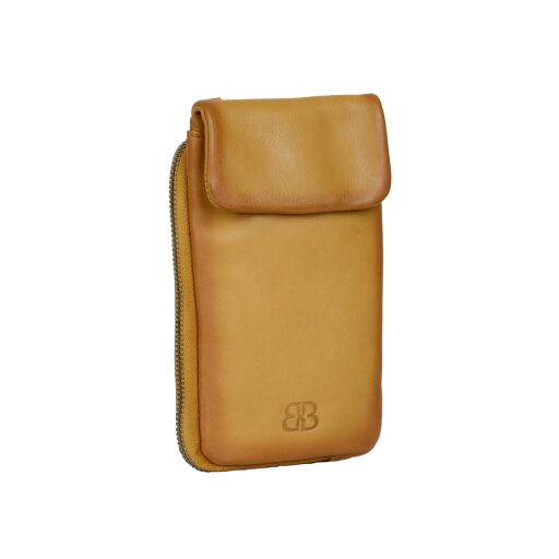 Bellicci Kožená kabelka na smartphone žlutá KIA YLW BEKI-42/150