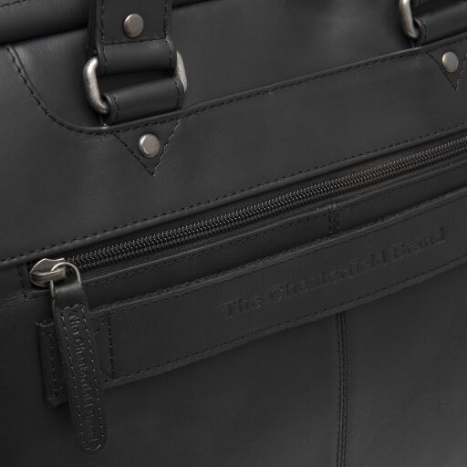 The Chesterfield Brand Kožená taška na notebook Montara C40.110600 černá zadní přihrádka