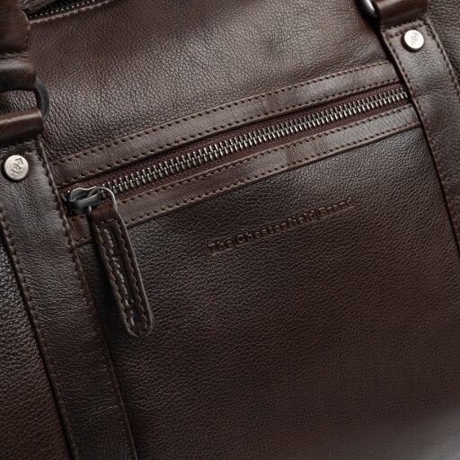 The Chesterfield Brand Kožená cestovní taška - weekender Amaris C20.006501 hnědá přední přihrádka